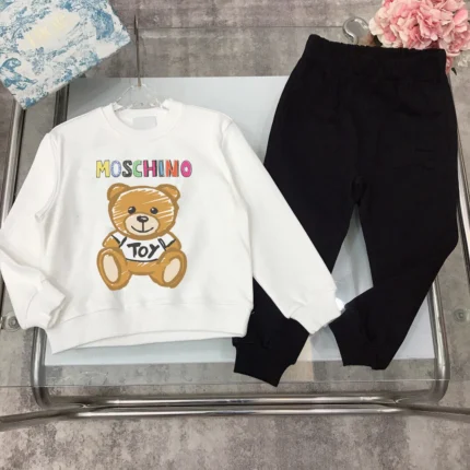 MOSCHINO Moscow Bear Collection High Quality Sweatshirt Pants Set