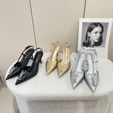 YSL new 8cm pointed-toe rhinestone pumps